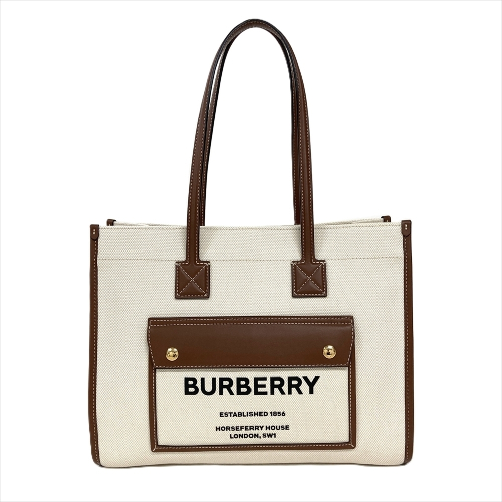 Burberry Small Freya Tote Bag 8044138 Beige Gold Hardware Natural Tan Men's W...